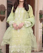 Mak Fashion Light Green Organza Suit