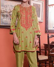 Mak Fashion Apple Green Cotton Suit (2 Pcs)