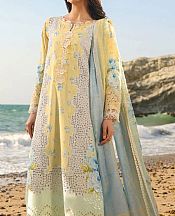 Manara Yellow/Turquoise Lawn Suit- Pakistani Designer Lawn Suits