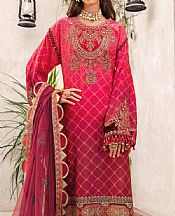 Magenta Cotton Satin Suit- Pakistani Winter Clothing