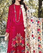 Maria B Scarlet Linen Suit- Pakistani Winter Dress