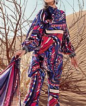 Maria B Blue Linen Suit- Pakistani Winter Clothing