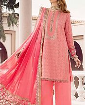 Maria B Candy Pink Cotton Satin Suit- Pakistani Winter Dress