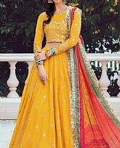 Golden Yellow Cotton Satin Suit