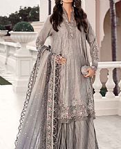 Maria B Grey Cotton Satin Suit- Pakistani Winter Dress