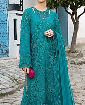 Maria B Teal Lawn Suit- Pakistani Lawn Dress