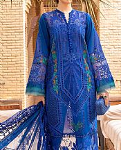 Maria B Royal Blue Lawn Suit- Pakistani Designer Lawn Suits