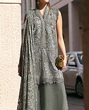 Maria B Dusty Grey Lawn Suit- Pakistani Lawn Dress