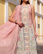 Maria B Pink/Summer Green Lawn Suit- Pakistani Lawn Dress