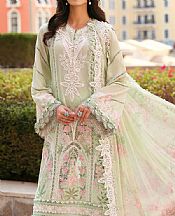 Maria B Light Green Lawn Suit- Pakistani Designer Lawn Suits