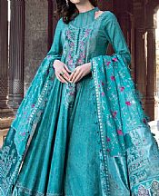 Maria B Turquoise Linen Suit- Pakistani Winter Clothing