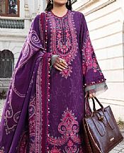 Maria B Plum Linen Suit- Pakistani Winter Dress