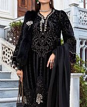 Maria B Black Velvet Suit- Pakistani Winter Dress