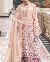 Maria B Peach/Mauve Chiffon Suit- Pakistani Designer Chiffon Suit