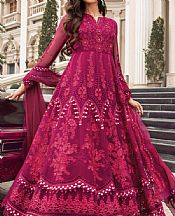 Maria B Mulberry Chiffon Suit- Pakistani Chiffon Dress