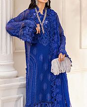 Maria B Royal Blue Chiffon Suit- Pakistani Designer Chiffon Suit