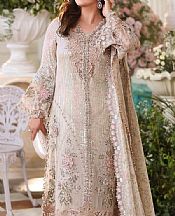 Maria B Ivory Chiffon Suit- Pakistani Designer Chiffon Suit