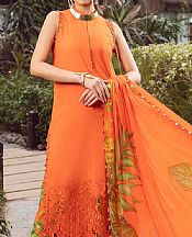 Maria B Orange Lawn Suit- Pakistani Lawn Dress