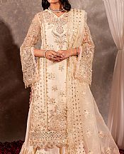 Maria Osama Khan Off-white Organza Suit- Pakistani Designer Chiffon Suit