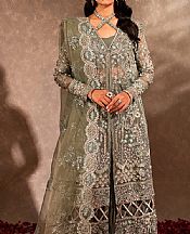 Maria Osama Khan Sage Green Organza Suit- Pakistani Chiffon Dress