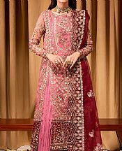 Maria Osama Khan Pink/Maroon Organza Suit- Pakistani Designer Chiffon Suit