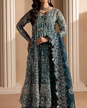 Greyish Turquoise Organza Suit