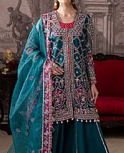 Teal Organza Suit