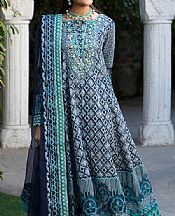 Maria Osama Khan Navy Blue Grip Suit- Pakistani Designer Chiffon Suit