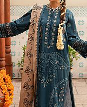 Marjjan Teal Blue Linen Suit- Pakistani Winter Dress