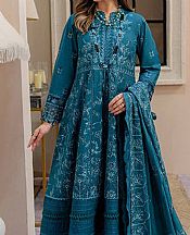 Marjjan Teal Blue Karandi Suit- Pakistani Winter Clothing