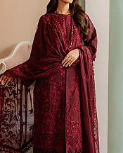 Marjjan Maroon Karandi Suit- Pakistani Winter Dress
