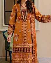 Marjjan Safety Orange Karandi Suit- Pakistani Winter Clothing