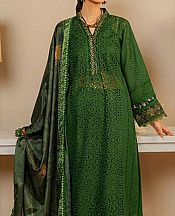 Marjjan Dark Green Karandi Suit- Pakistani Winter Dress