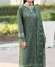 Marjjan Sage Green Lawn Suit- Pakistani Designer Lawn Suits
