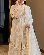 Marjjan Off-white Lawn Suit- Pakistani Lawn Dress