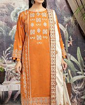 Marjjan Orange Swiss Voil Suit- Pakistani Designer Lawn Suits
