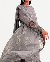 Marjjan Grey Silk Suit- Pakistani Winter Clothing
