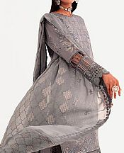 Marjjan Grey Silk Suit- Pakistani Winter Dress