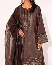 Marjjan Umber Brown Silk Suit- Pakistani Winter Dress