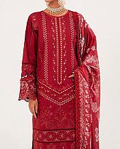 Marjjan Red Silk Suit- Pakistani Winter Clothing