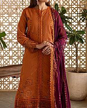 Marjjan Bright Orange Viscose Suit- Pakistani Winter Dress