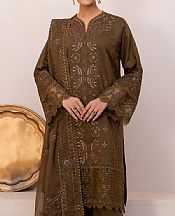 Marjjan Otter Brown Viscose Suit- Pakistani Winter Dress