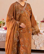 Marjjan Rust Viscose Suit- Pakistani Winter Dress