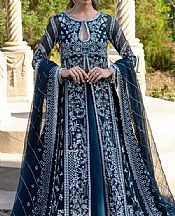 Marjjan Deep Sea Blue Chiffon Suit- Pakistani Chiffon Dress