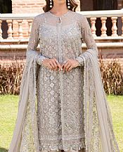Marjjan Grey Chiffon Suit- Pakistani Designer Chiffon Suit