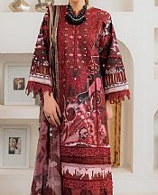 Marjjan Maroon Lawn Suit- Pakistani Lawn Dress