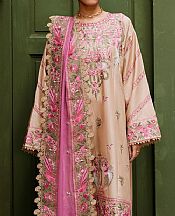 Marjjan Fawn Lawn Suit- Pakistani Designer Lawn Suits