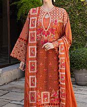 Marjjan Safety Orange Lawn Suit- Pakistani Designer Lawn Suits