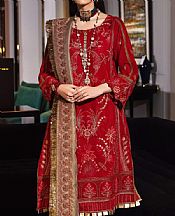 Marjjan Red Velvet Suit- Pakistani Winter Dress