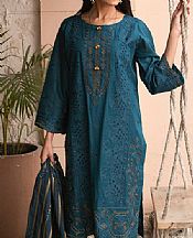 Marjjan Teal Lawn Suit- Pakistani Lawn Dress